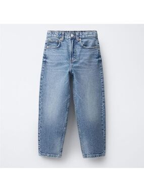 Zara Mom Jeans Blue Ecological Cotton Size 4